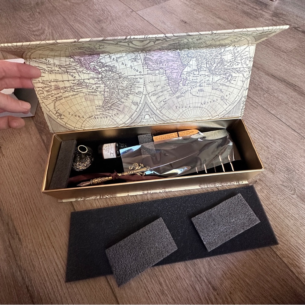 NWT Feather Quill + Ink Set includes various tips for different style writing